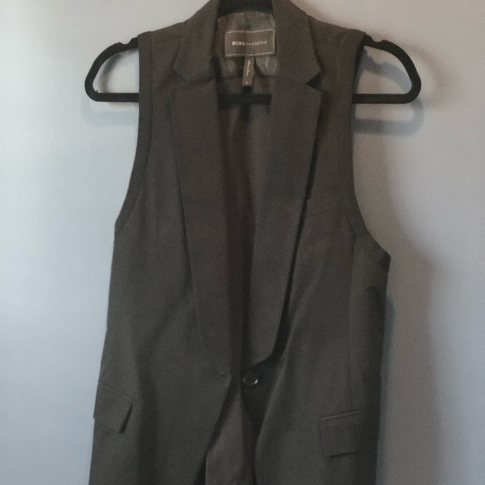 BCBG Max Azria sleeveless vest size S/M black